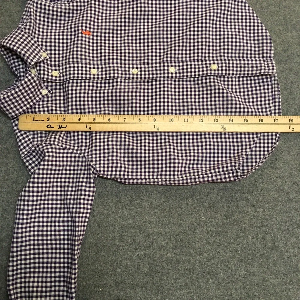 Ralph Lauren Button Down Shirt Boys 4/4T Purple Gingham Long Sleeve Pony Logo
